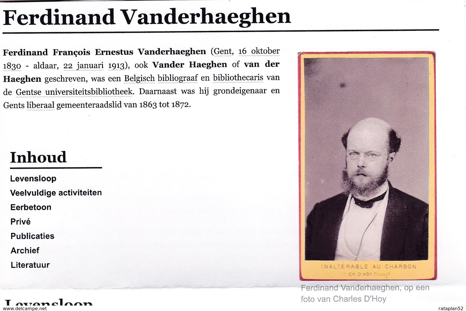 Briefomslag Obp 46 Aan Vanderhaeghen, Ferdinand Universiteitsbibliothecaris GENT. - Buste-lettere