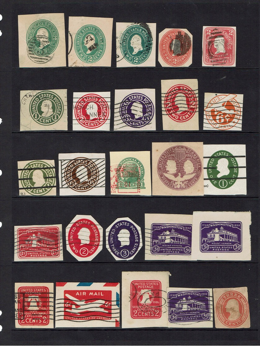 USA...very Old Cut Envelope Squares...mixed Condition - Mezclas (max 999 Sellos)