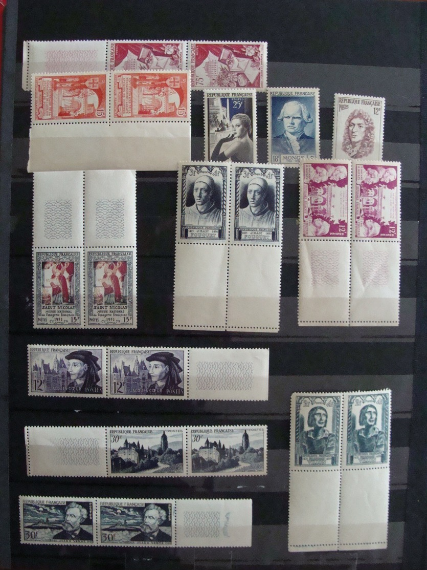 LOT 689 TIMBRES FRANCE NEUFS ** FIN ANNEES 40 A 1959 ET PHILATEC 64 . VOIR TOUTES LES PHOTOS