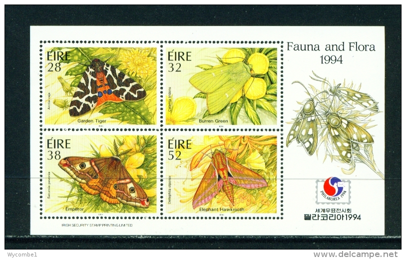 IRELAND  -  1994  Moths  Miniature Sheet  Unmounted/Never Hinged Mint - Neufs