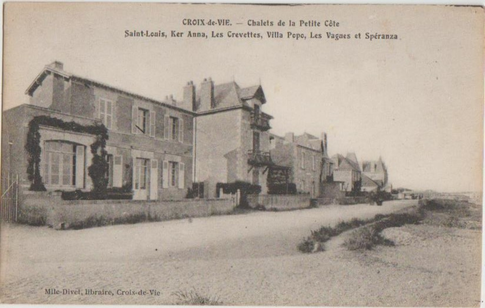 CPA 85 CROIX DE VIE Chalets De La Petite Côte Saint Louis Ker Anna Villa Popo Les Vagues Et Spéranza 1920 - Saint Gilles Croix De Vie