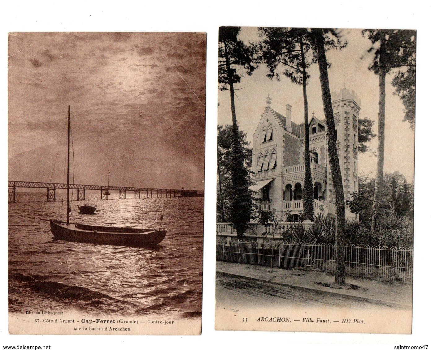 33 - ARCACHON . 2 CARTES POSTALES - Réf. N°8482 - - Arcachon