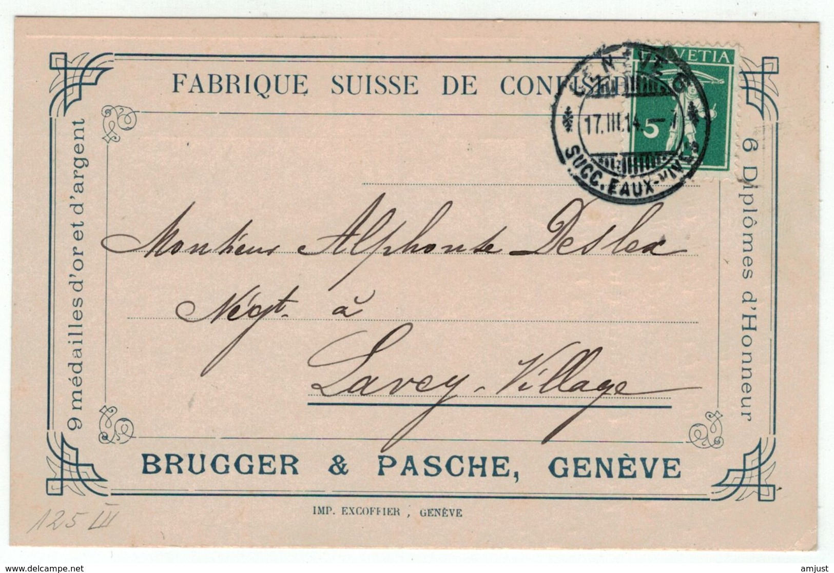 Suisse // Schweiz // Switzerland // 1907-1939 // Carte Publicitaire Et Commerciale  Au Départ De Genève - Lettres & Documents