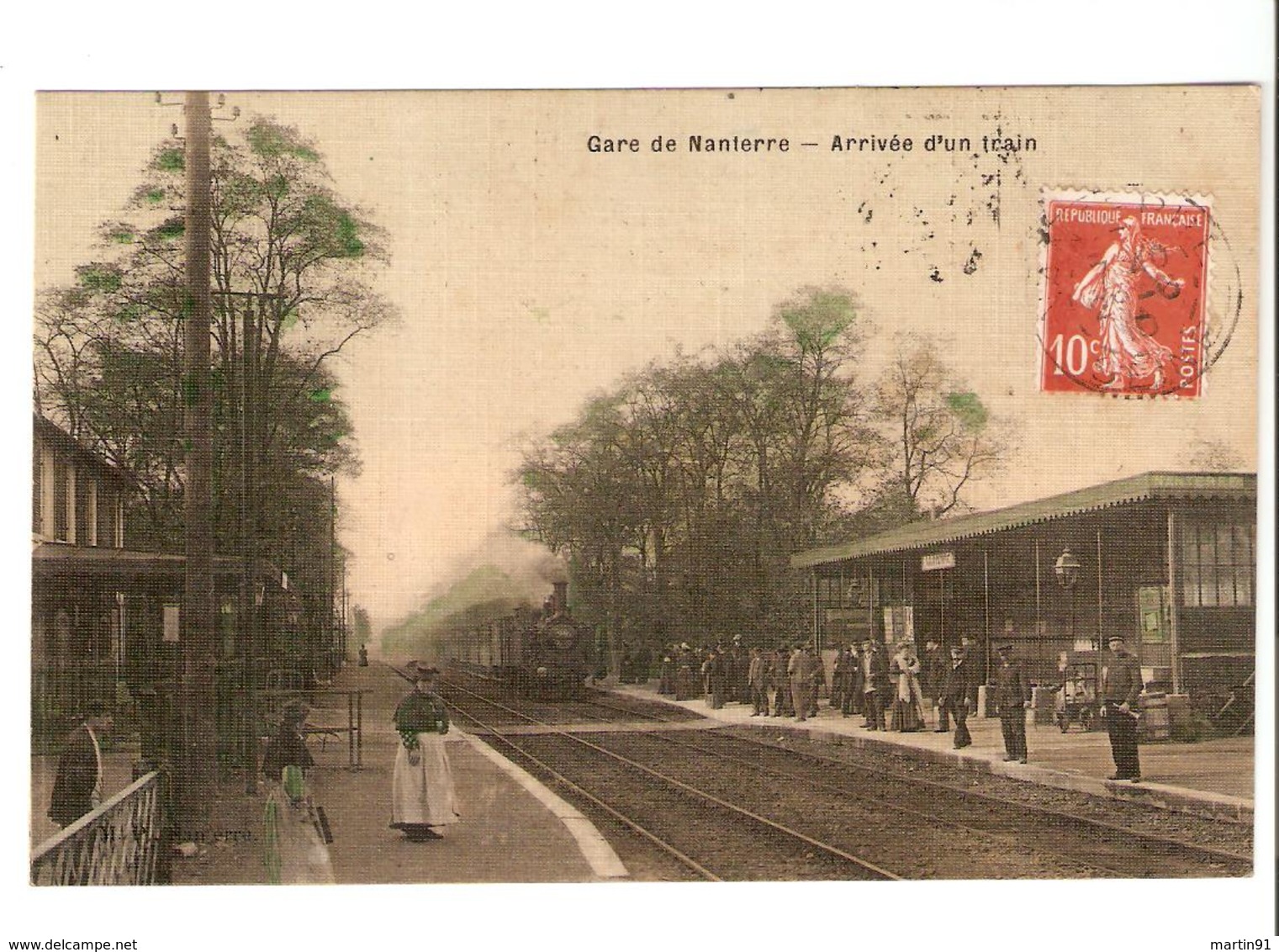 Gare De Nanterre - Arrivée D'un Train 1910 - Nanterre