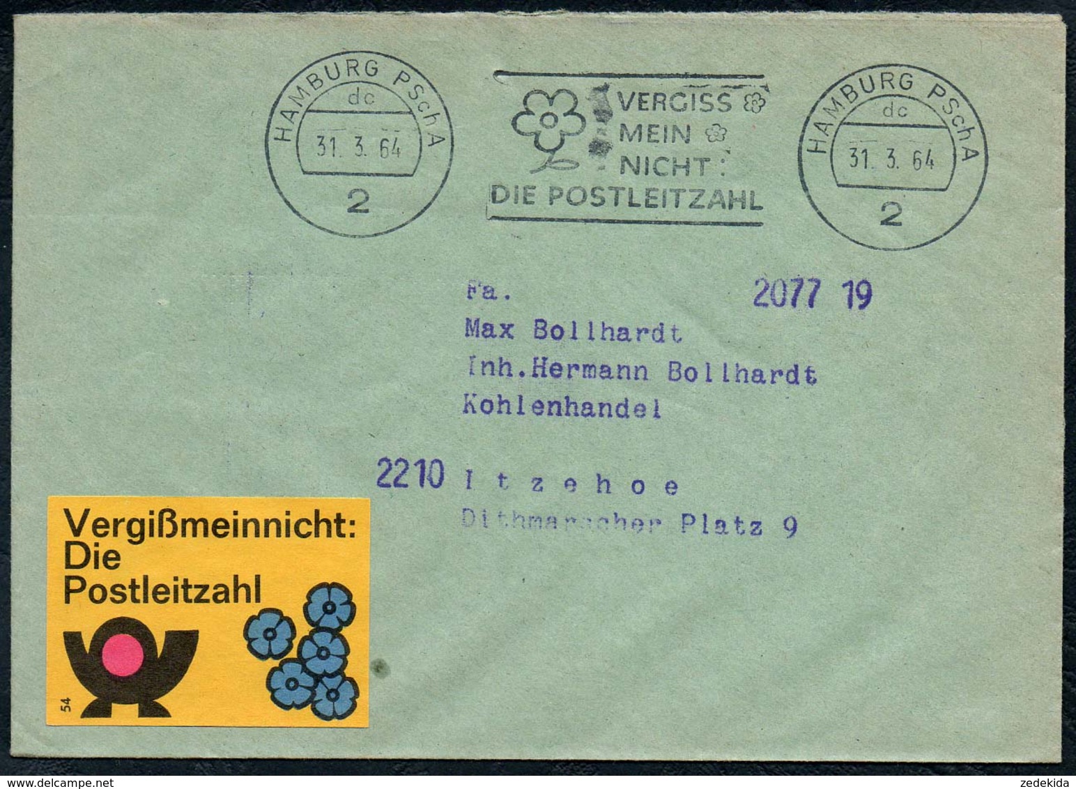 3509 - Beleg - Hamburg Nach Itzehoe 1964 Freistempel Freistempler - Maschinenstempel (EMA)