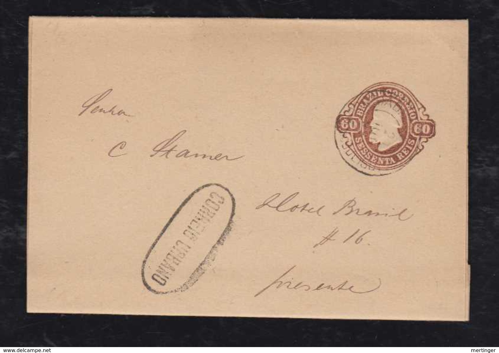 Brazil Brasil 1893 CT-06 Wrapper 60R CORREIOS URBANO Postmark - Entiers Postaux