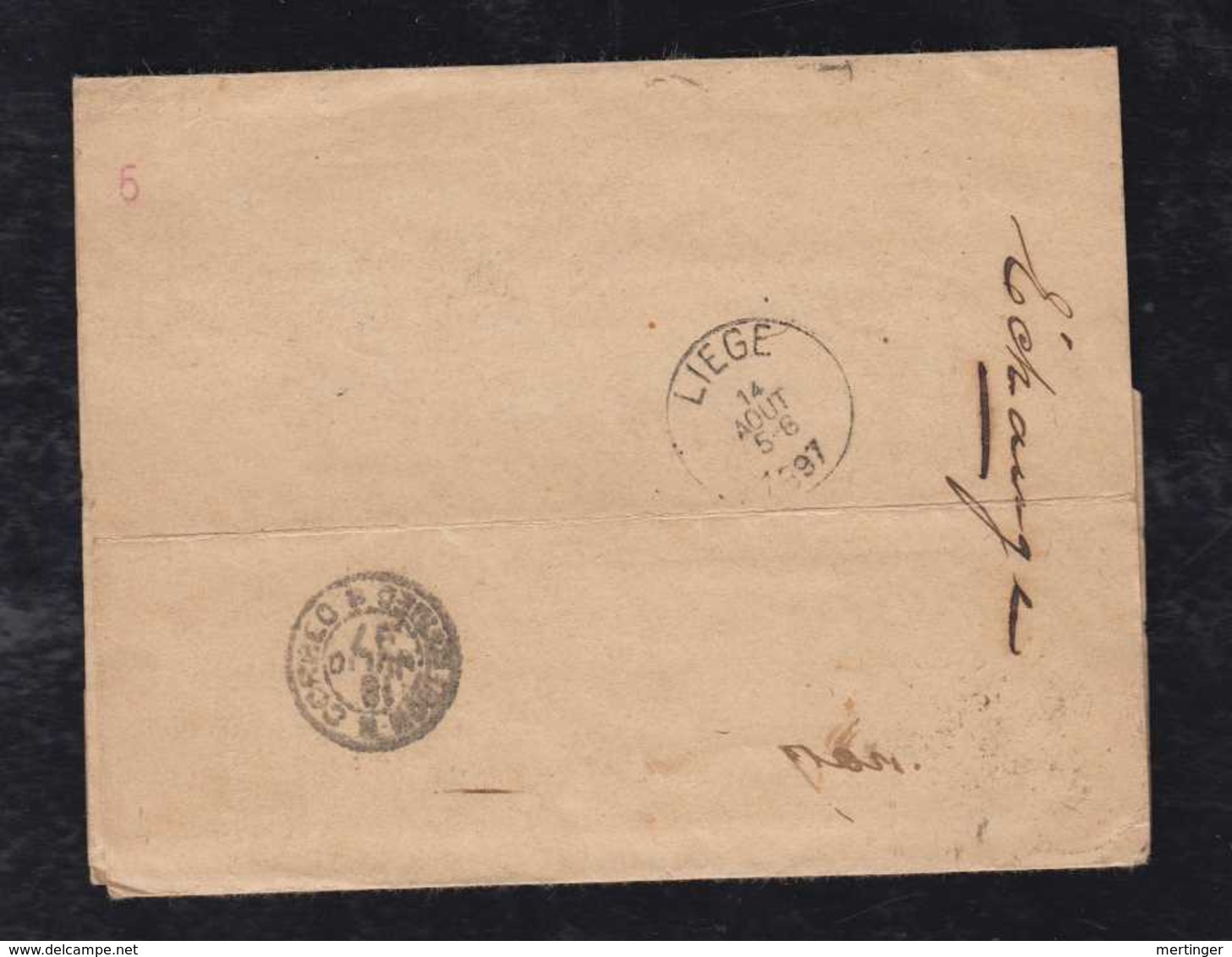 Brazil Brasil 1897 CT 18 Wrapper 60R QUARAHY QUARAI To LIEGE Belgium - Postal Stationery