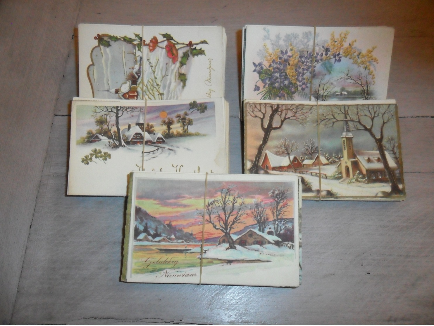 Grand Lot De 250 Cartes Postales Anciennes De Fantaisie Paysages Paysage      Lot 250 Postkaarten Van Fantasie Landschap - 100 - 499 Postcards