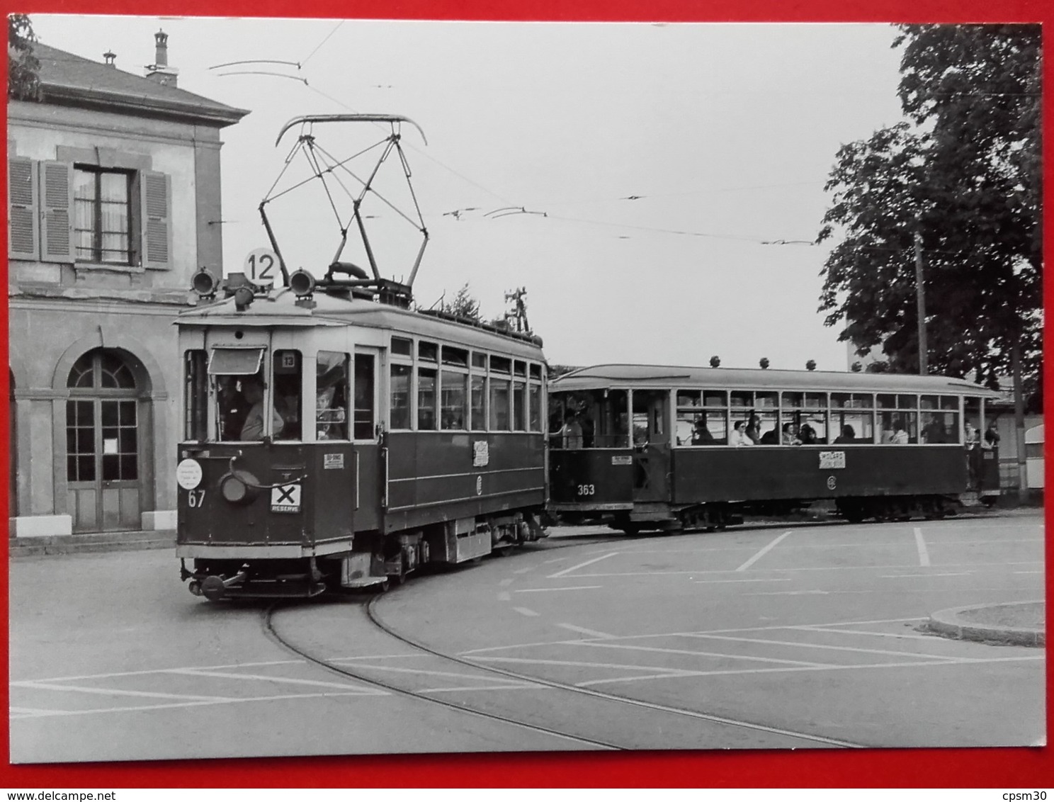 CP Train - Automotrice Be 4/4 + Bi 363 à Chène-Bourg - Photo R. Kallmann - N°6 CGTE - Chêne-Bourg