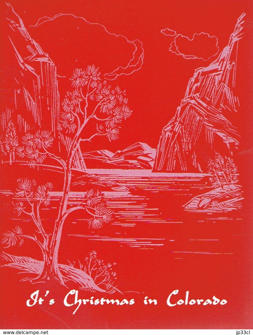 Original Card "It's Christmas In Colorado" Designed By The Zent's, 621 Maple Avenue, Pueblo (years 1970) - Pueblo