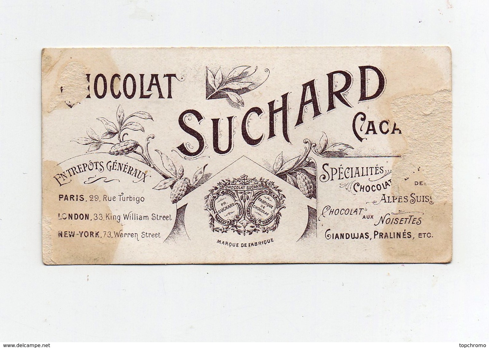 CHROMO Chocolat Suchard Charles Linné Naturaliste - Suchard