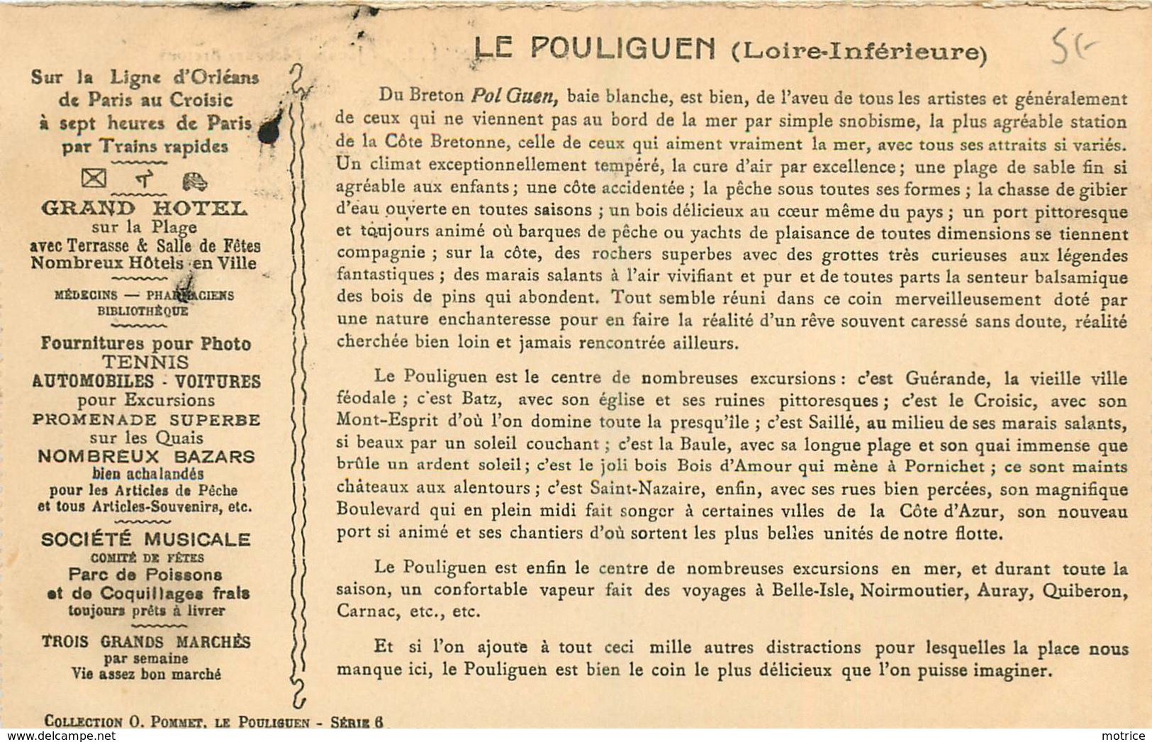 LE POULIGUEN - Jeunes Pêcheurs Bretons,doc Carte Publicitaire. - Pêche