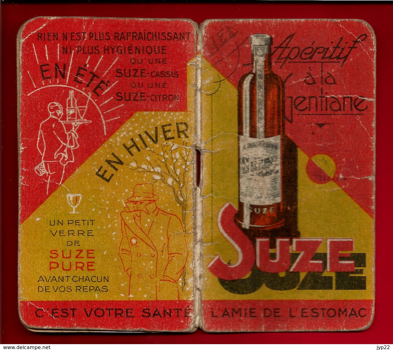 Pub Publicité Carnet Apéritif à La Gentiane Suze Calendrier 1937 - Photos Usine Maisons Alfort Pontarlier Toulouse - Petit Format : 1921-40