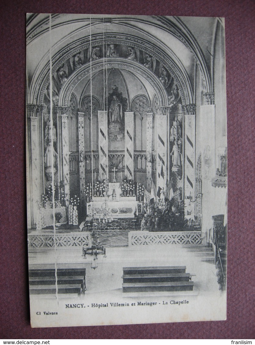 CPA 54 NANCY Hopital Villemin Et Maringer Intérieur De La Chapelle 1917 - Nancy