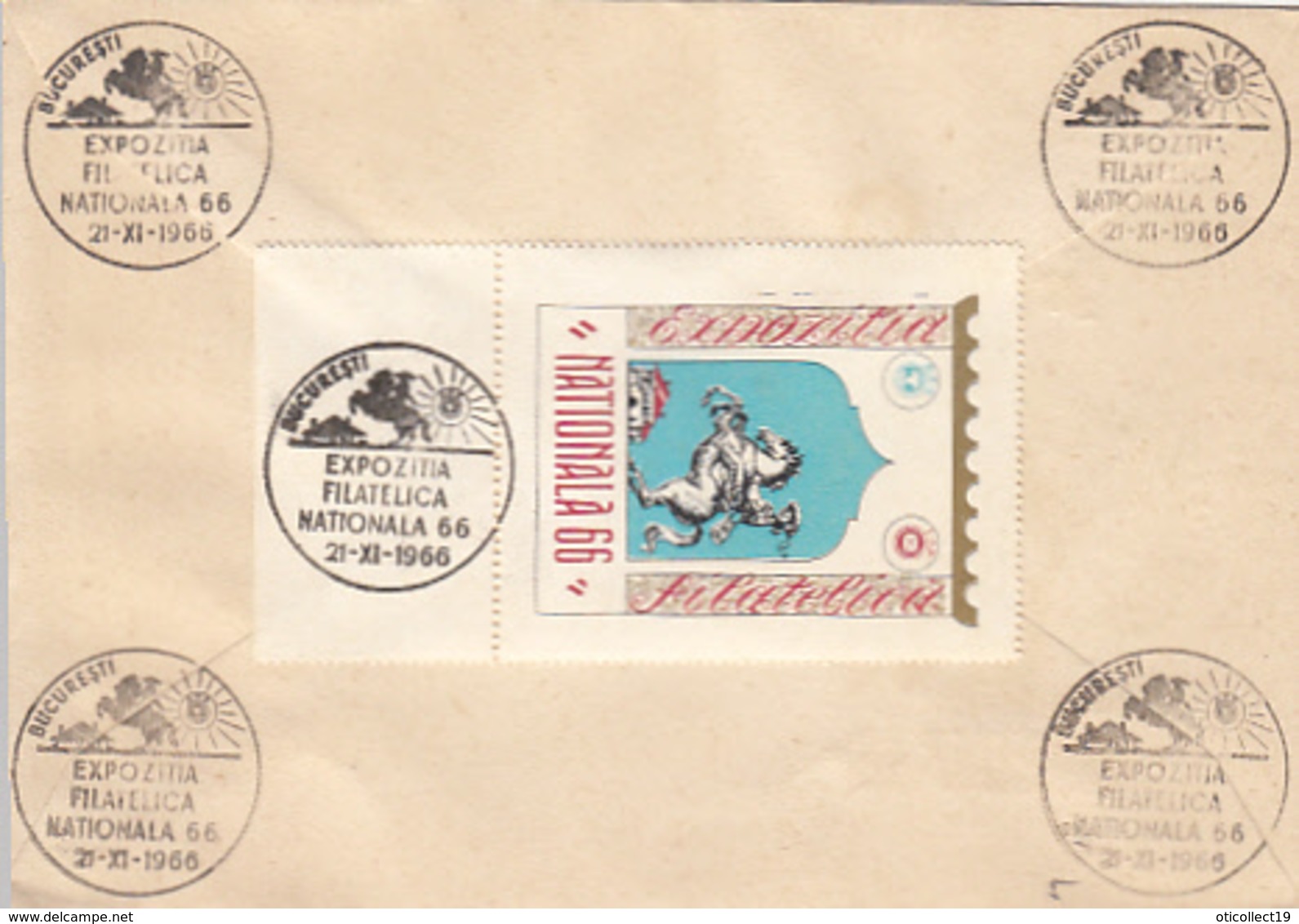 NATIIONAL PHILATELIC EXHIBITION, SPECIAL COVER, 1966, ROMANIA - Covers & Documents