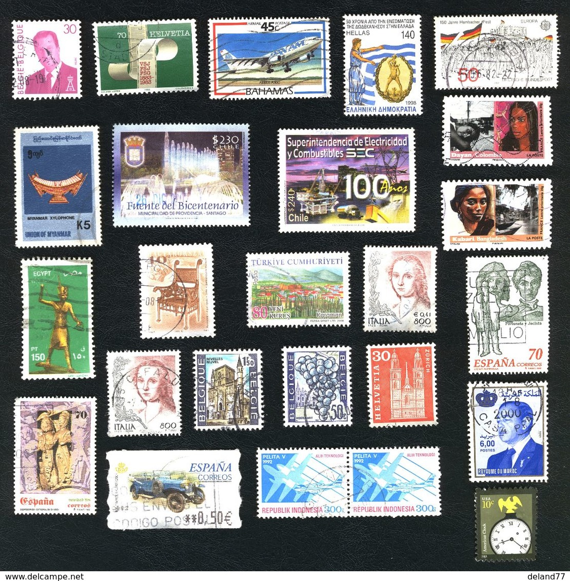 LOT De 100 TIMBRES Du MONDE Oblitérés - Vrac (max 999 Timbres)