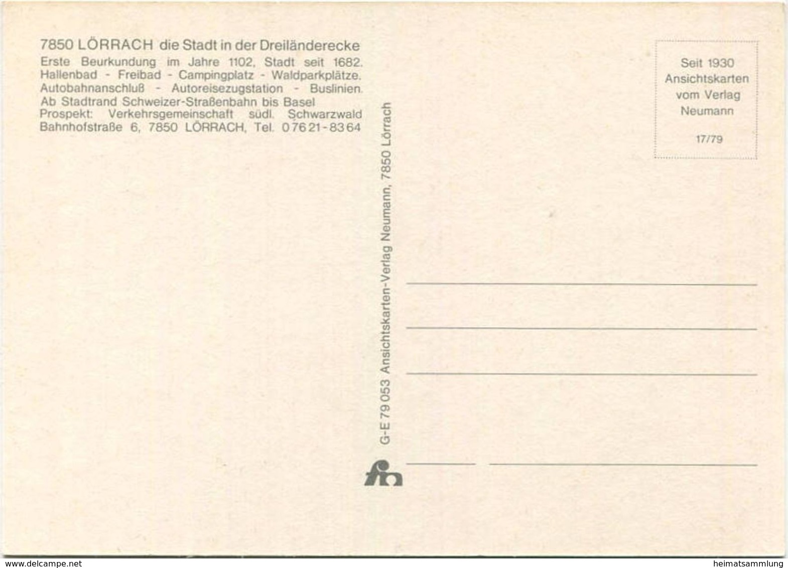 Lörrach - AK-Grossformat - Verlag Neumann Lörrach - Lörrach