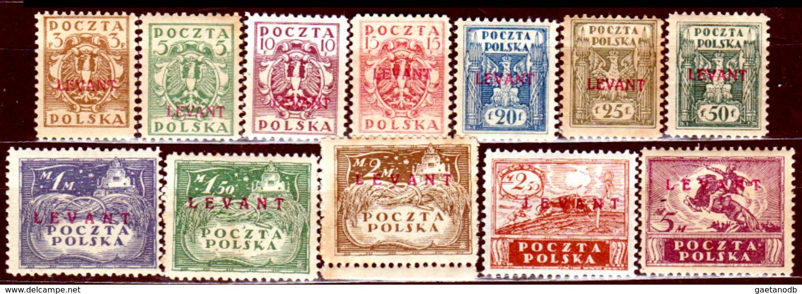 Levante-Polacco-3 - Emissione Del 1919 (+) Hinged - Serie Completa - Senza Difetti Occulti. - Levant (Turquie)