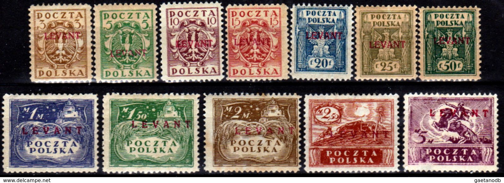 Levante-Polacco-5 - Emissione Del 1919 (+) Hinged - Serie Completa - Senza Difetti Occulti. - Levant (Turquie)