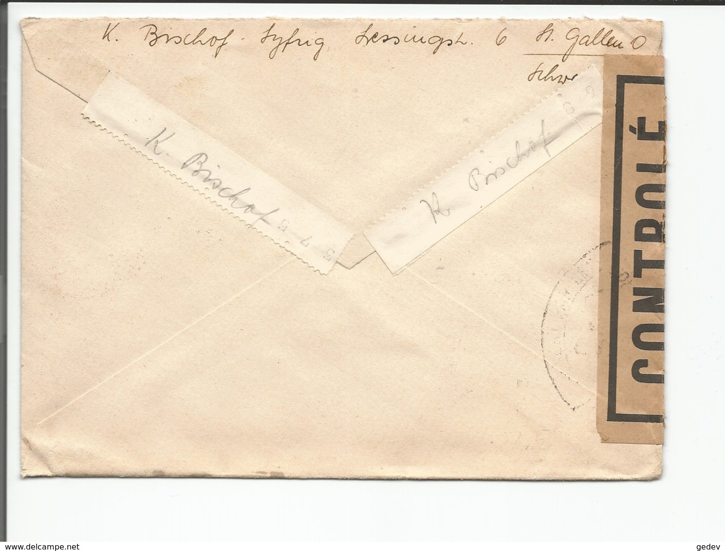 Suisse, Lettre Censure Timbre Pro Patria 30ct 1947, St Gallen - Speyer, Rhénanie-Palatinat Allemagne (9.7.1947) - Postmark Collection
