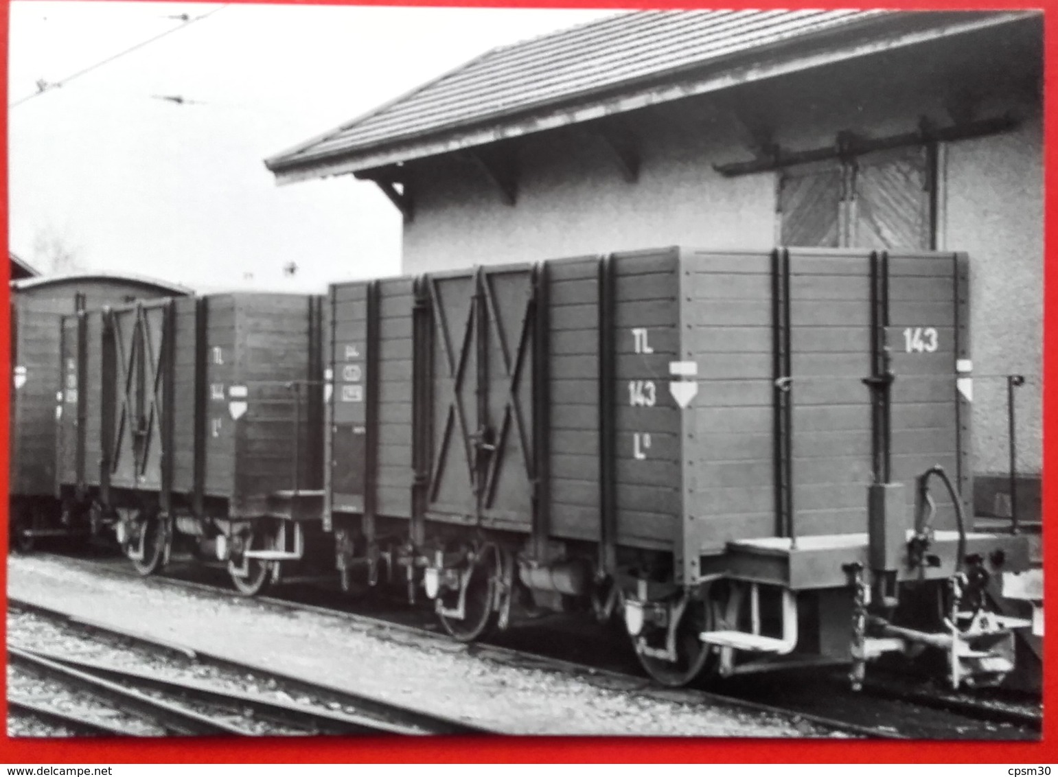 CP Train - Wagon Marchandises L 143 Et 144 à Mézières - Photo M Grandguillaume N° 4TL - Jorat-Mézières