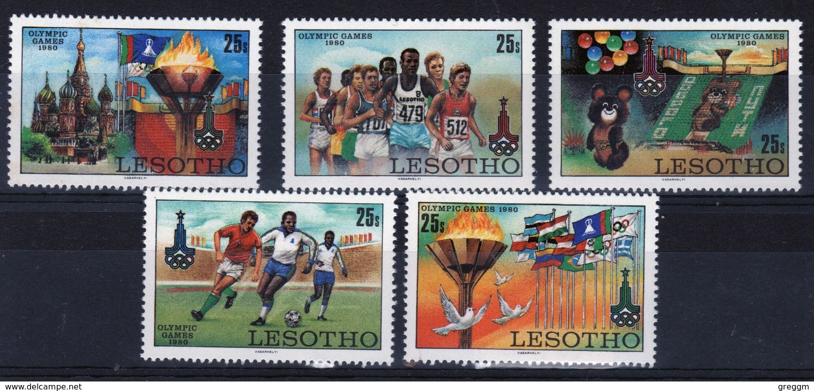 Lesotho 1980 Olympic Games Moscow Unmounted Mint Set Of Five Stamps. - Lesotho (1966-...)