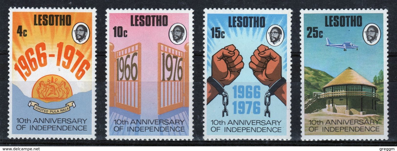 Lesotho 1976 10th Anniversary Of Independence Unmounted Mint Set Of Four Stamps. - Lesotho (1966-...)