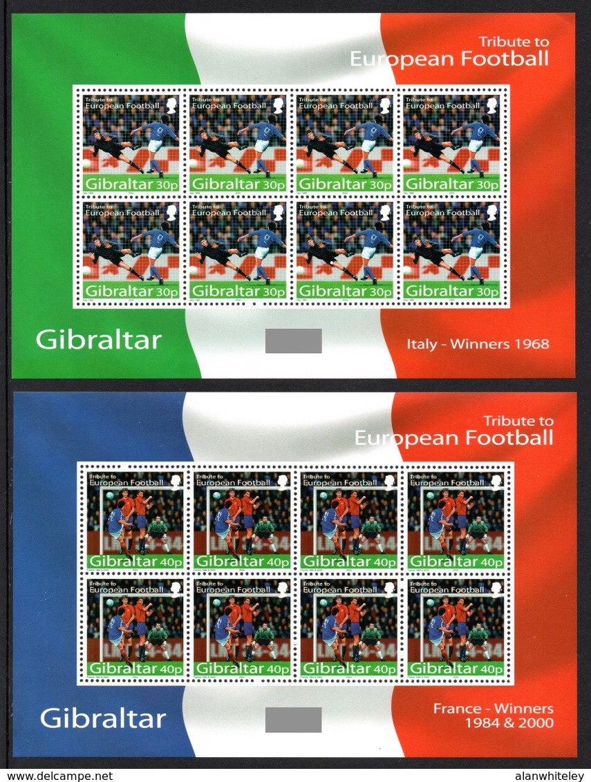 GIBRALTAR 2004 European Football Championships 2004: Set Of 4 Sheets UM/MNH - Gibraltar