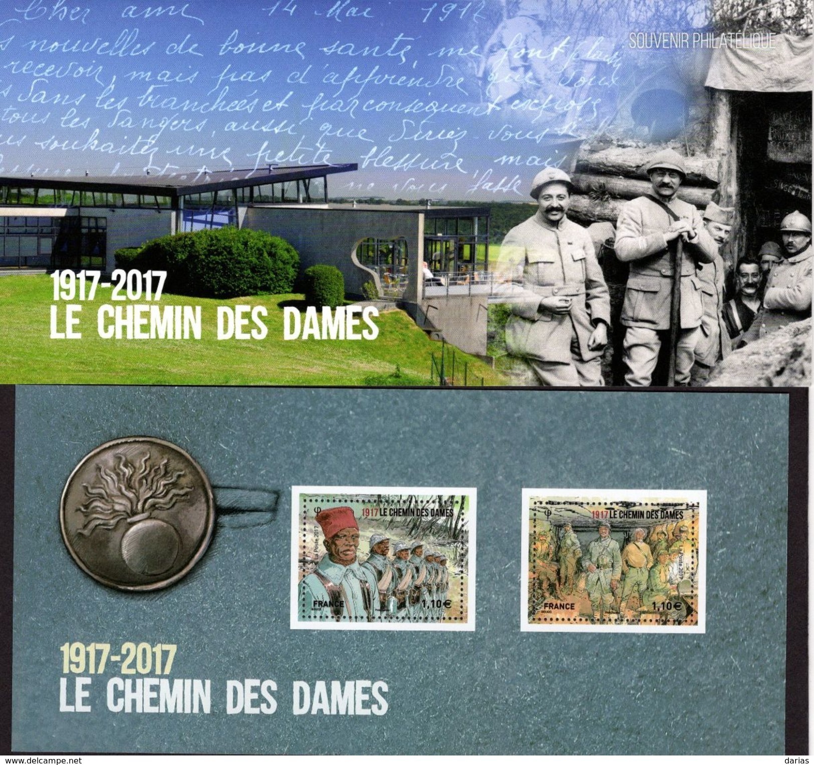 BLOC SOUVENIR PHILATELIQUE N° 132 "LE CHEMIN DES DAMES" Neuf Luxe Sous Blister. - Neufs