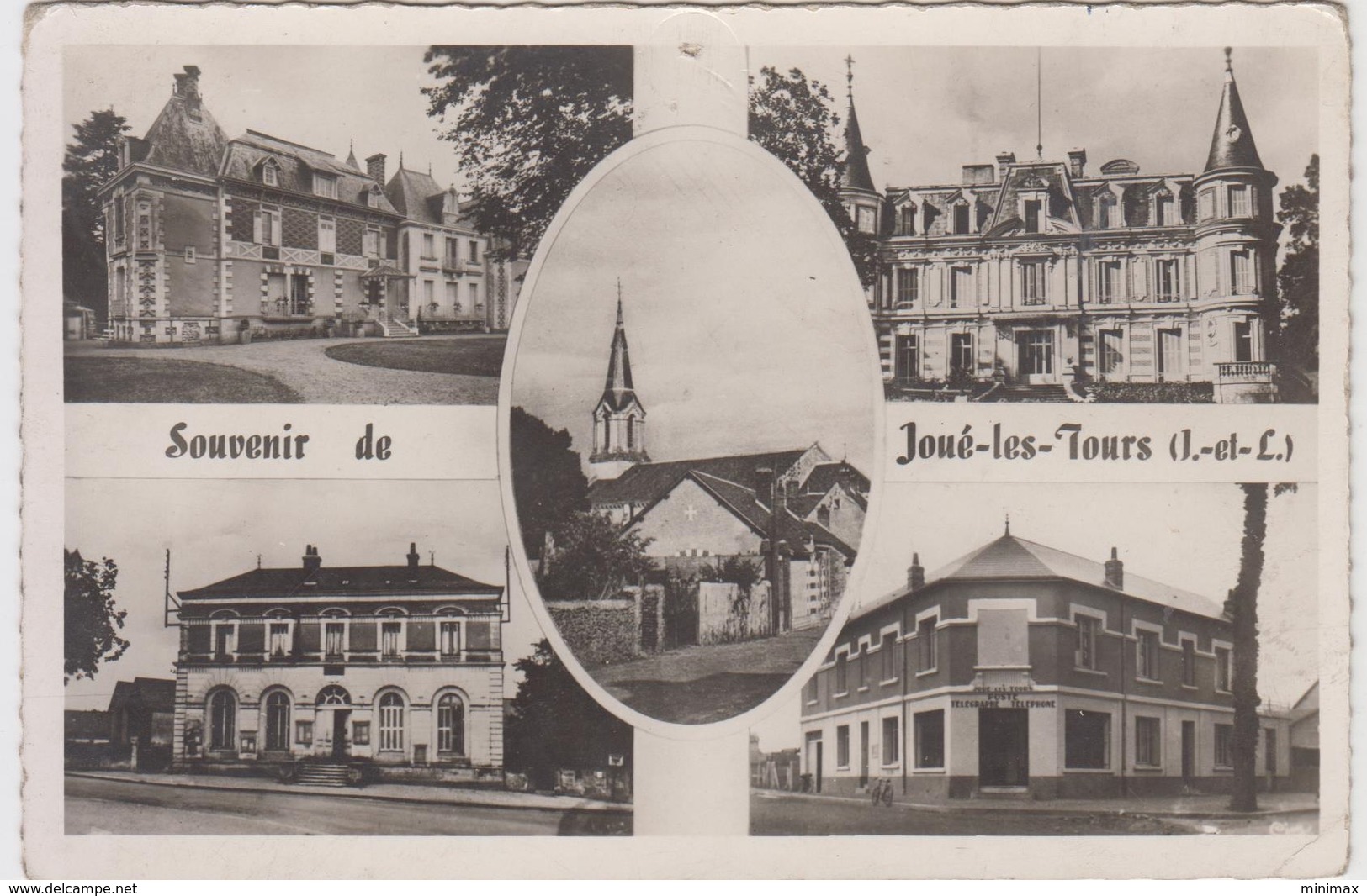 Carte Photo - Souvenir De Joué-les-Tours - Multi-vues - 1953 - Andere & Zonder Classificatie