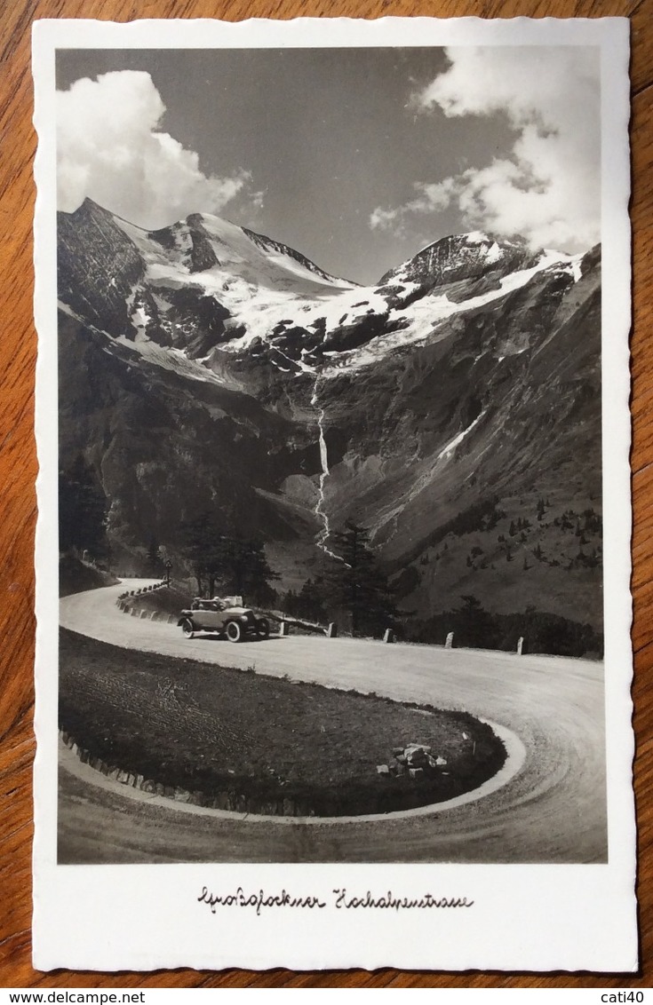 MONTAGNA  RIFUGI  CARTOLINA CON MACCHINA D'EPOCA E CON ANNULLI INTERESSANTI 1935 - Storia Postale