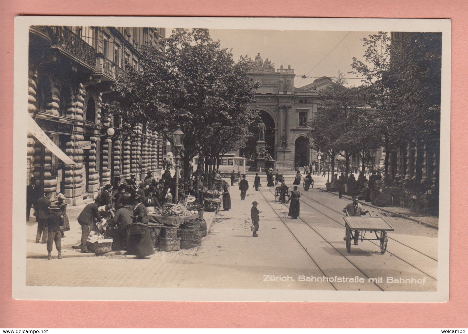 OUDE POSTKAART ZWITSERLAND - SCHWEIZ - SUISSE - ZURICH - MARKT - Zürich