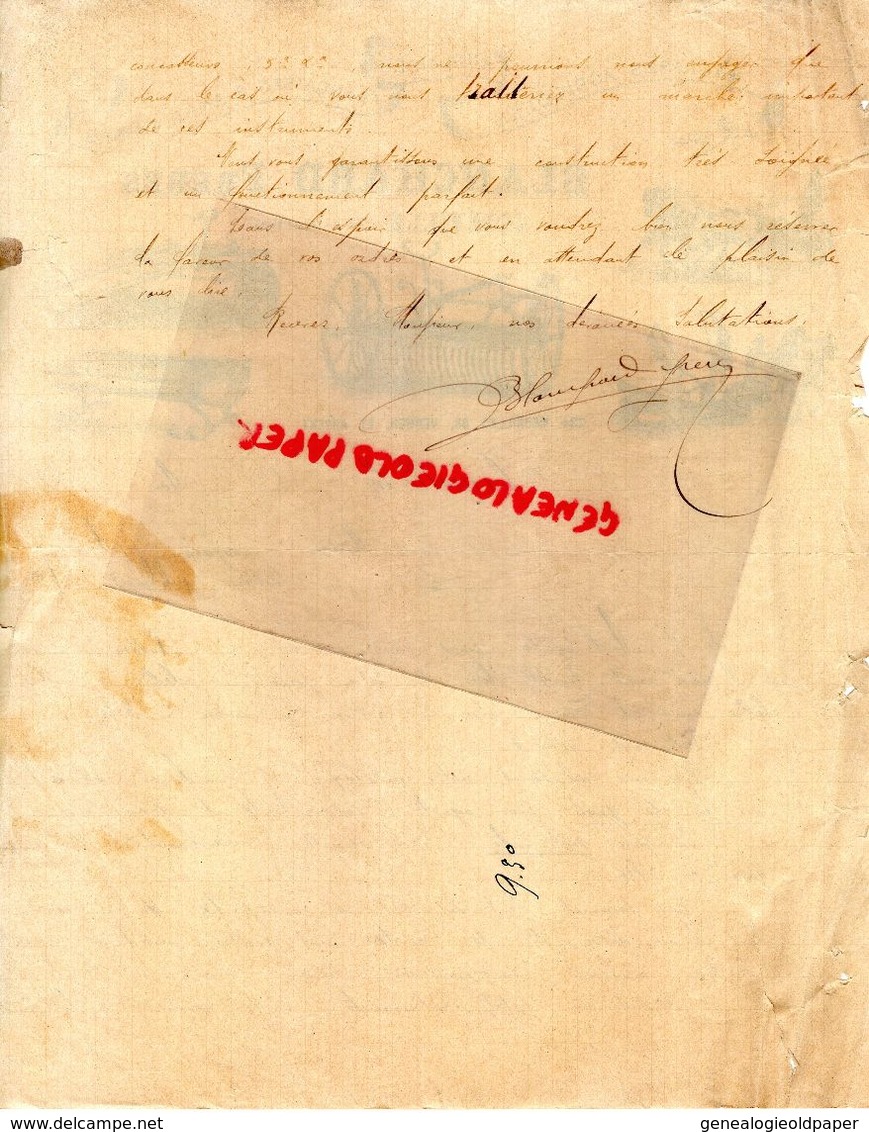 52- JOINVILLE- TRES RARE LETTRE MANUSCRITE SIGNEE BLANCHARD FRERES- MACHINES AGRICOLES-AGRICULTURE -AGRICOLE-1893 - Landwirtschaft