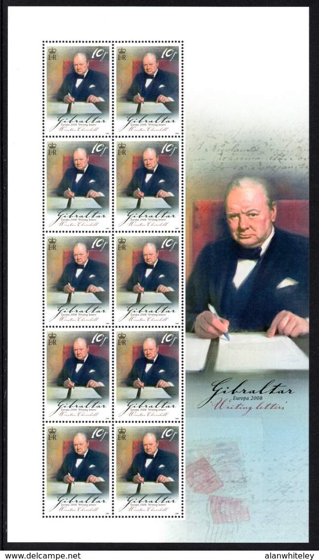 GIBRALTAR 2008 EUROPA/Letter Writing: Set Of 4 Sheets UM/MNH - Gibraltar