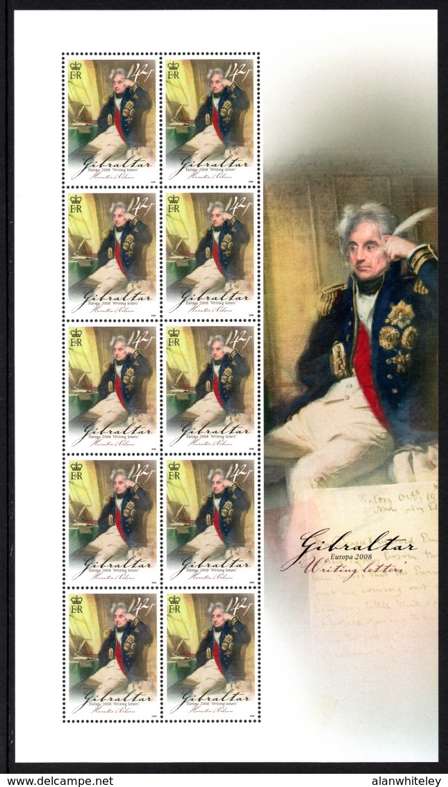 GIBRALTAR 2008 EUROPA/Letter Writing: Set Of 4 Sheets UM/MNH - Gibraltar