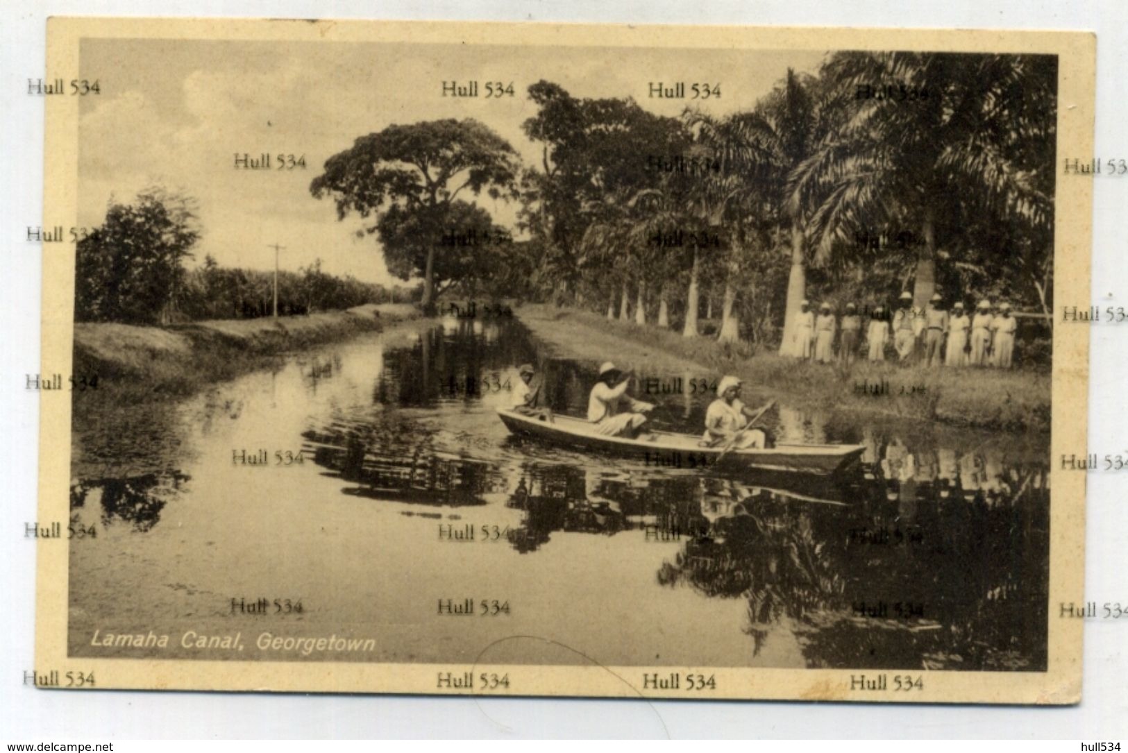 British Guiana Guyana Lamaha Canal Georgetown 1930s Postcard - Other & Unclassified