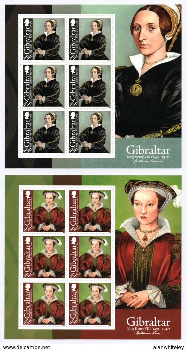GIBRALTAR 2009 500th Anniversary Of The Accession Of King Henry VIII: Set Of 8 Sheets UM/MNH - Gibraltar