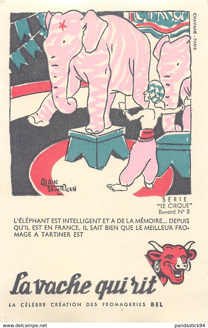 Vieux Papiers > BUVARDS LOT SERIES "LE CIRQUE" N°1-10 ALAIN SAINFOGAN LA VACHE QUI RIT CHAVANE PAIS  VOIR IMAGES