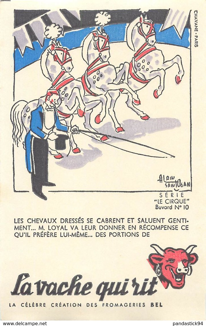 Vieux Papiers > BUVARDS LOT SERIES "LE CIRQUE" N°1-10 ALAIN SAINFOGAN LA VACHE QUI RIT CHAVANE PAIS  VOIR IMAGES