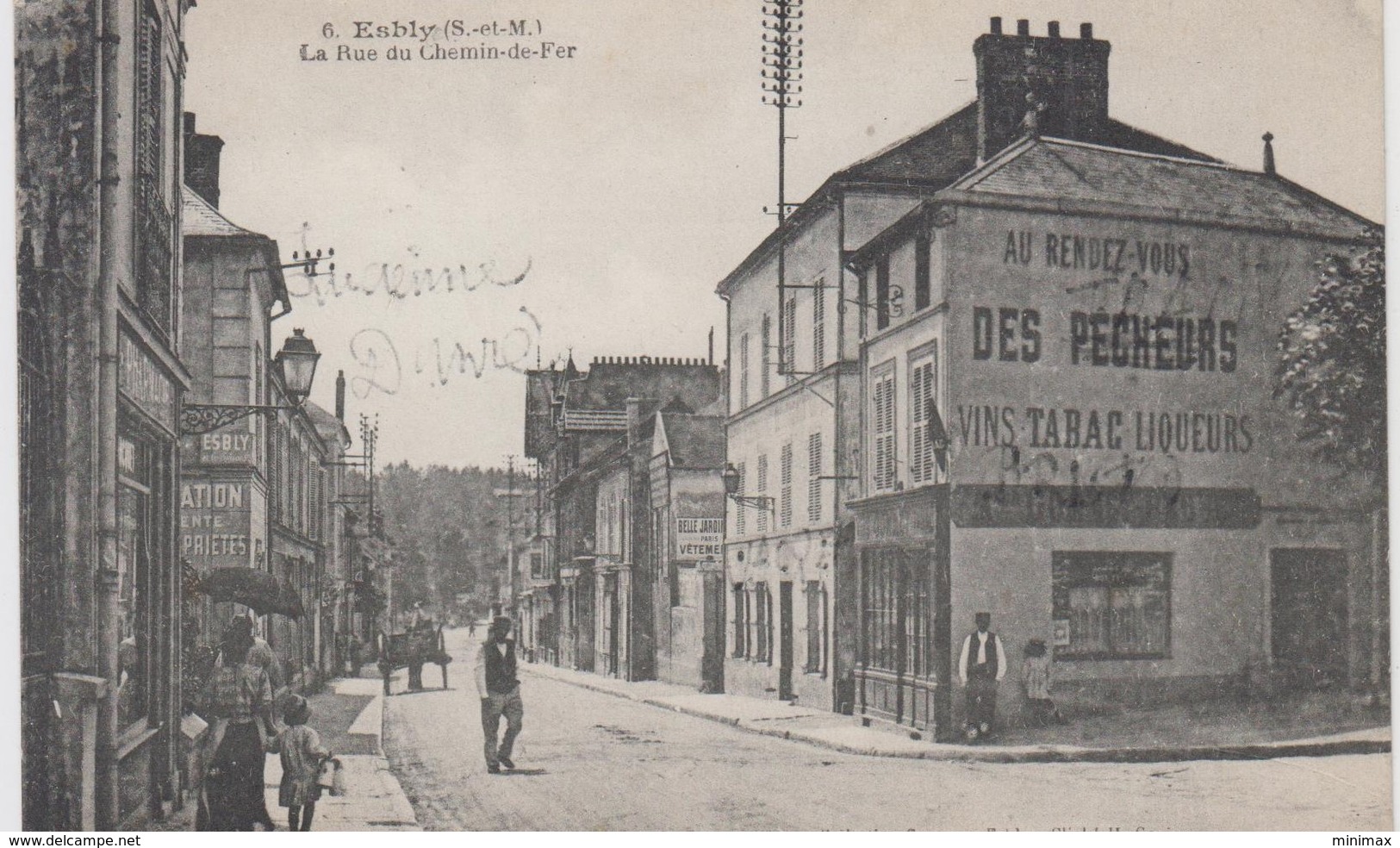 Esbly - La Rue Du Chemin-de-Fer - Animée - 1919 - Esbly