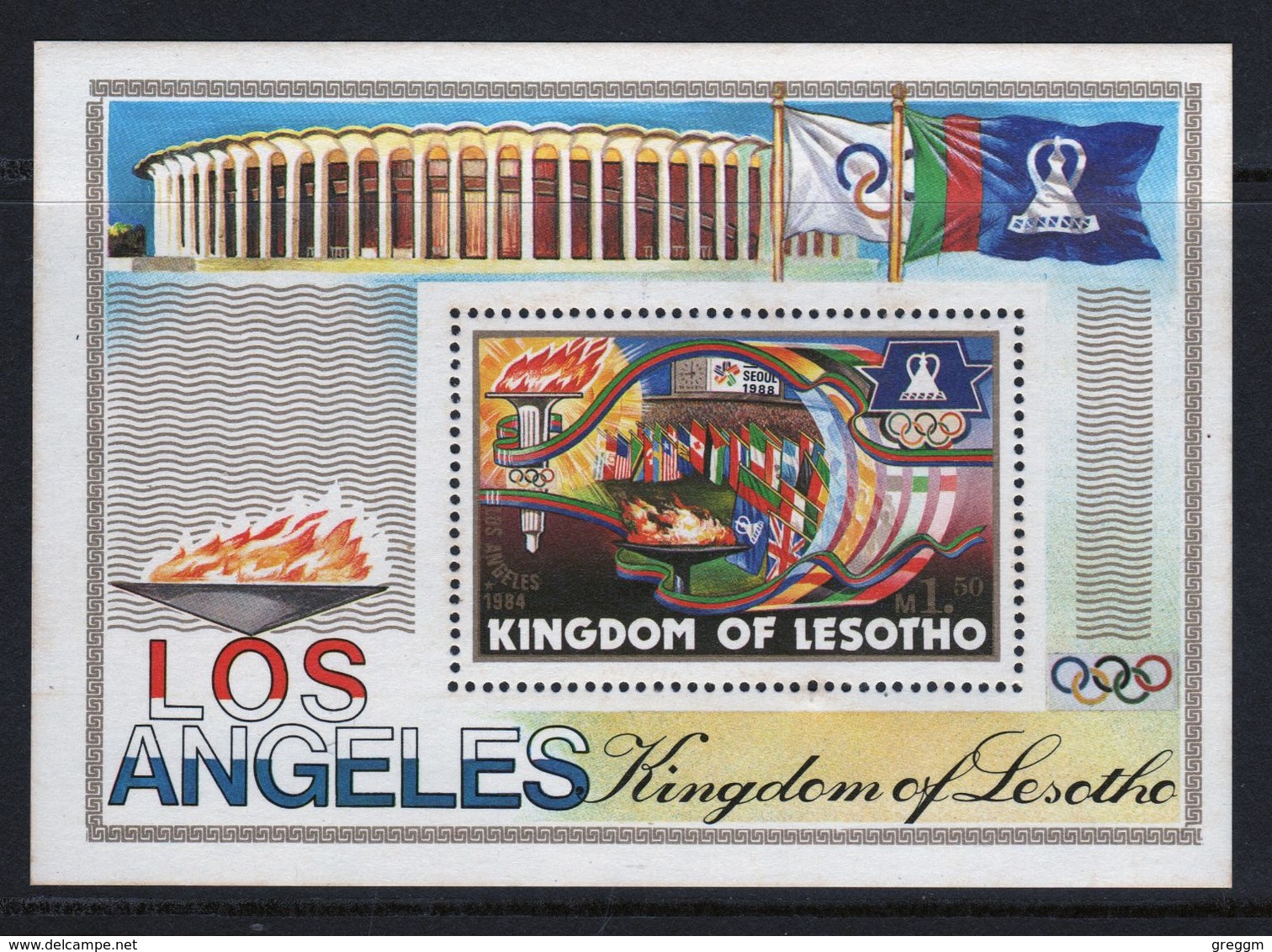 Lesotho 1984 Olympic Games Los Angeles Unmounted Mint Mini Sheet. - Lesotho (1966-...)