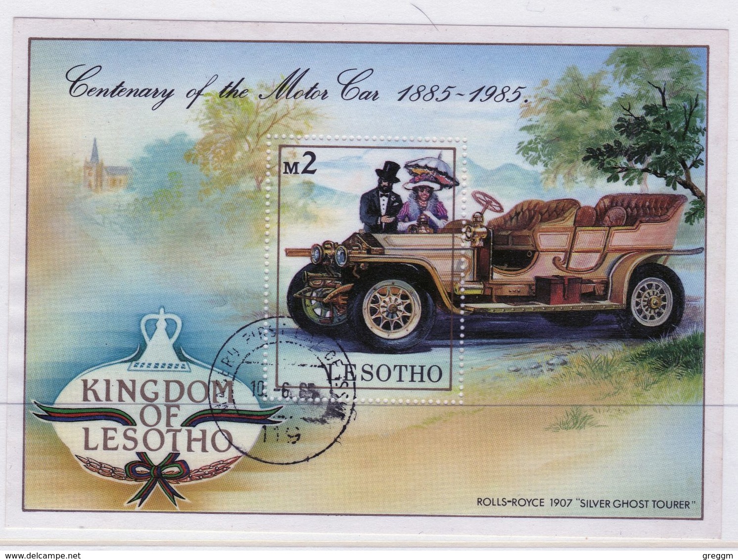 Lesotho 1985 Century Of Motoring Fine Used Mini Sheet. - Lesotho (1966-...)