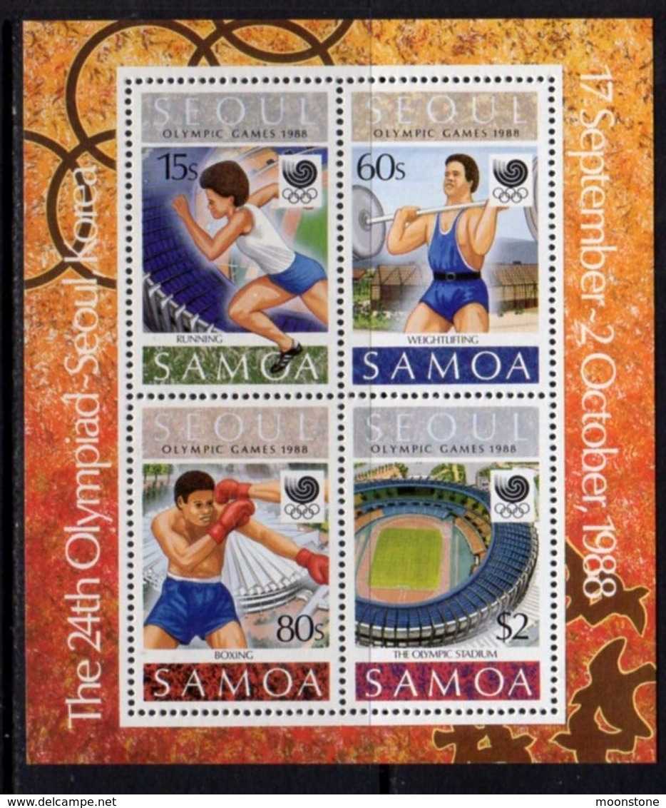Samoa 1988 Olympic Games MS, MNH, SG 787 - Samoa