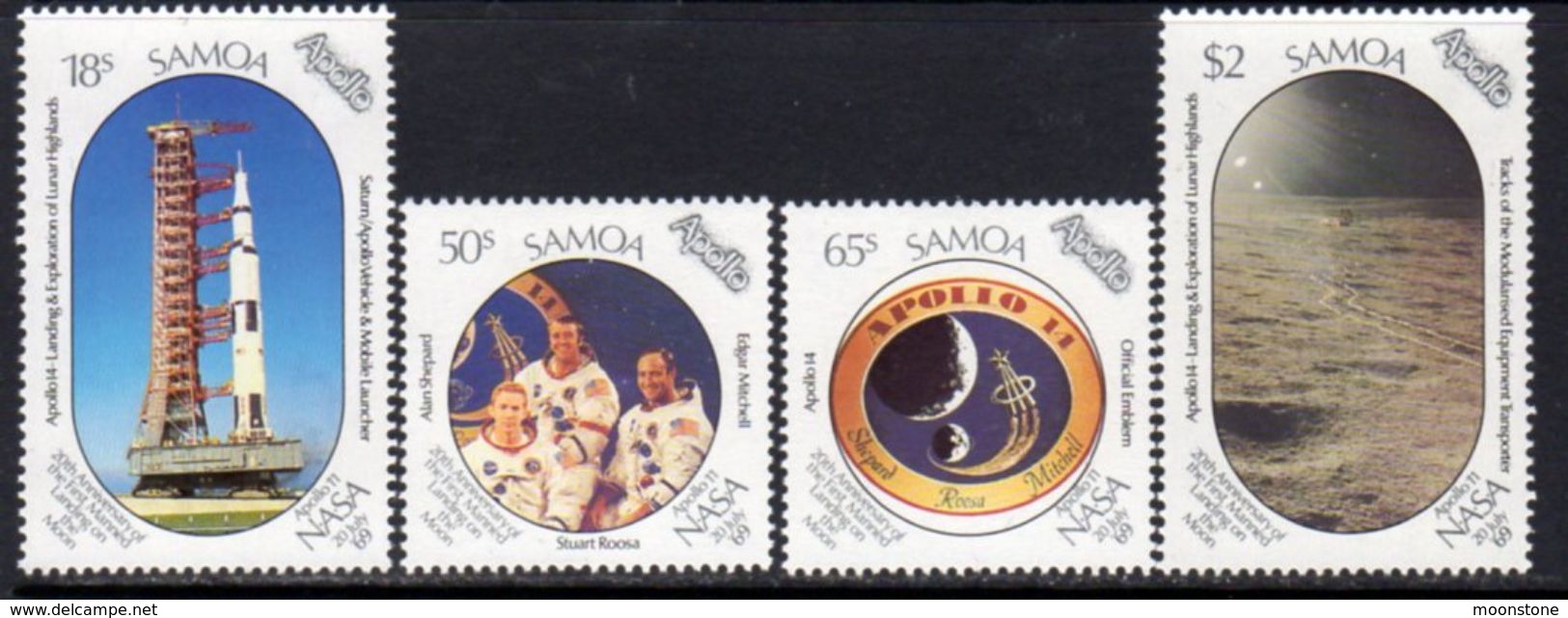 Samoa 1989 20th Anniversary Of 1st Moon Landing Set Of 4, MNH, SG 830/3 - Samoa (Staat)