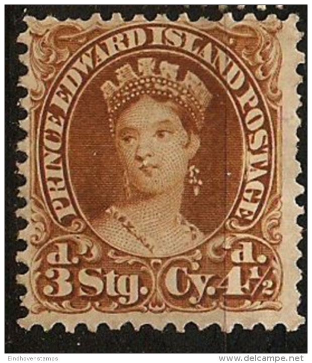 Canada, Prince Edward Island 1870, 4&frac12; P Yellow Brown Unused No Gum - Prince Edouard (Ile)