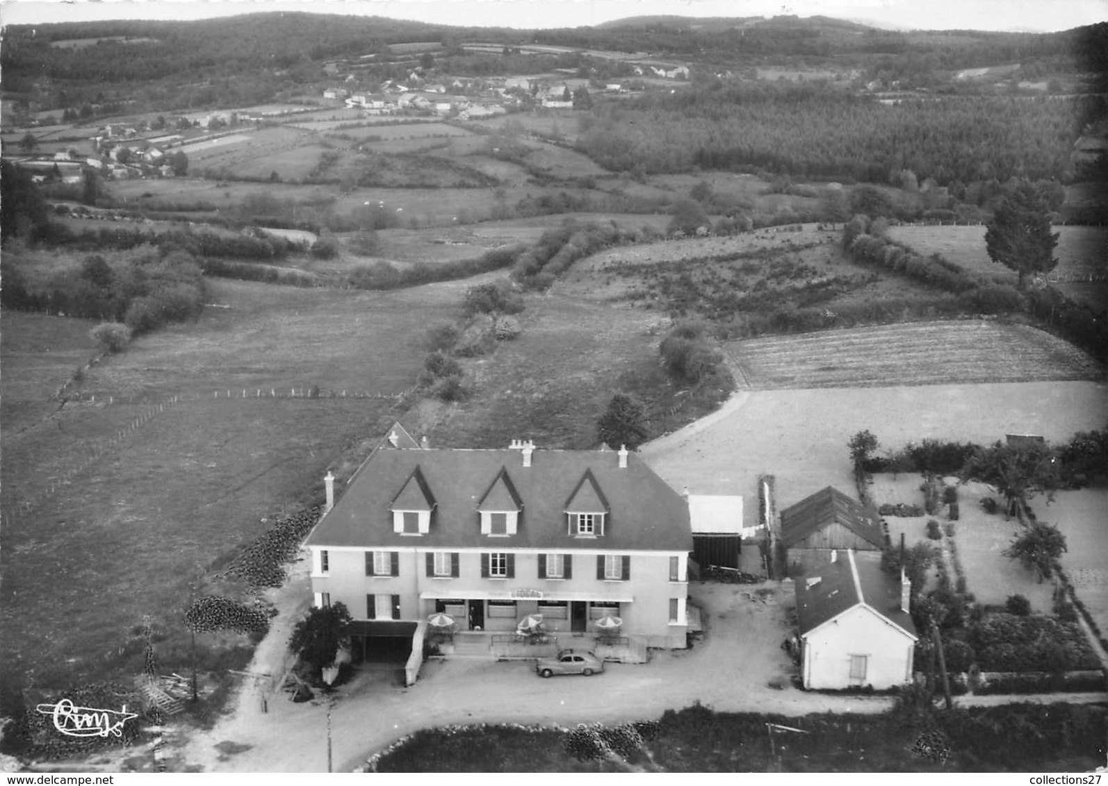 58-MONTSAUCHE- VUE AERINNE DE L'IDEAL HÔTEL - Montsauche Les Settons