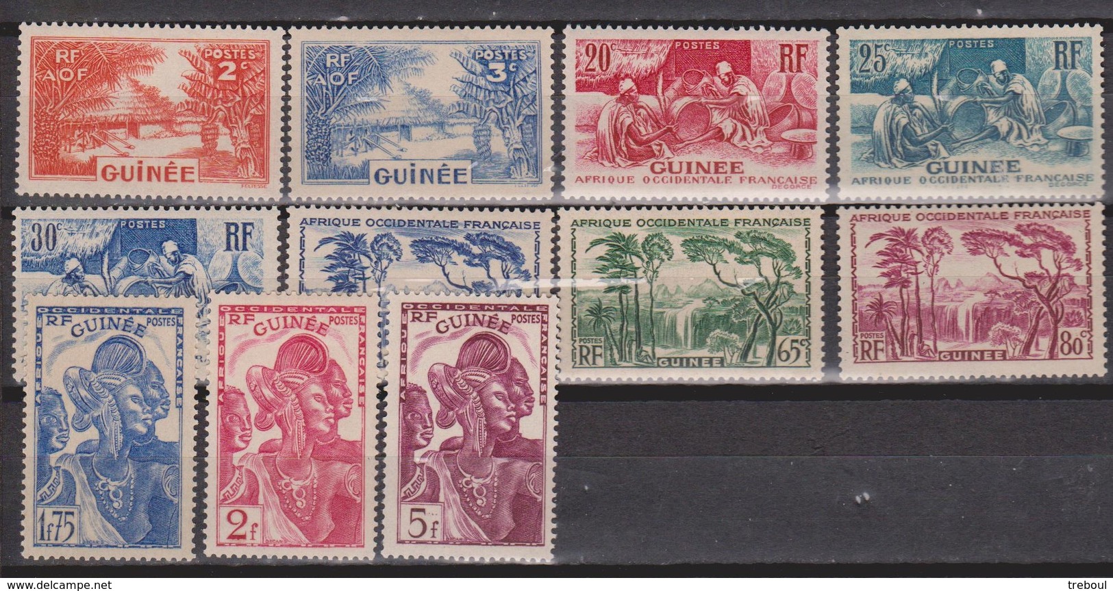 Guinée N° 125+126+131+132+133+136+137+138+141+142+144  Neufs   **+*tc - Unused Stamps