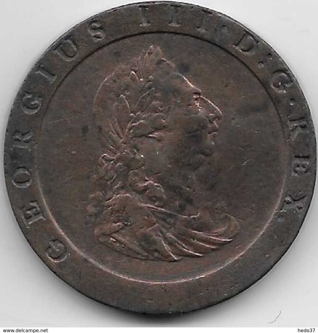 Grande Bretagne - Georges III - Penny - 1797  - Cuivre - Autres & Non Classés