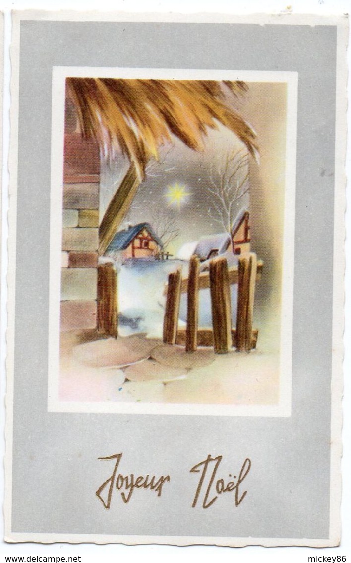 Joyeux Noel --carte Mignonnette --Paysage De Neige - Other & Unclassified