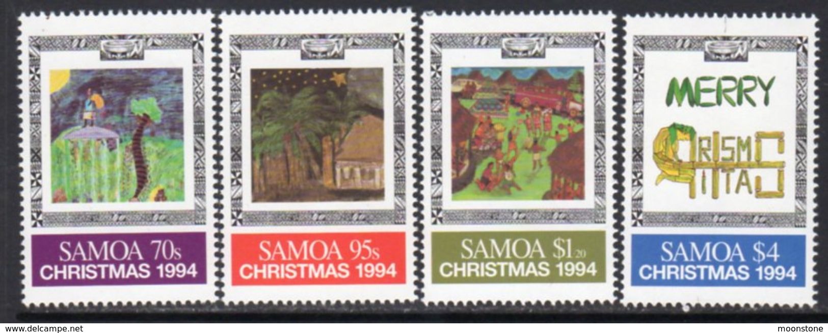 Samoa 1994 Christmas Set Of 4, MNH, SG 933/6 - Samoa